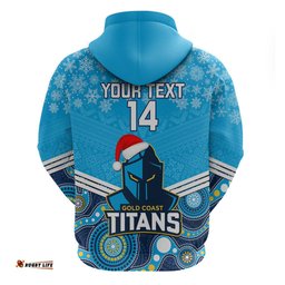 custom titans rugby christmas hoodie merry xmas mix aboriginal art