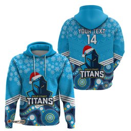 custom titans rugby christmas hoodie merry xmas mix aboriginal art