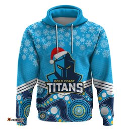 custom titans rugby christmas hoodie merry xmas mix aboriginal art