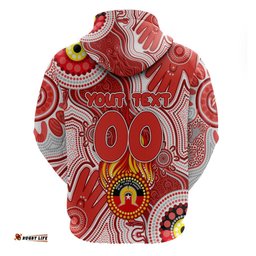 personalised naidoc week 2024 sydney swans hoodie australian aboriginal hand painting