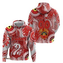personalised naidoc week 2024 sydney swans hoodie australian aboriginal hand painting