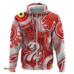 personalised naidoc week 2024 sydney swans hoodie australian aboriginal hand painting
