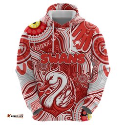 personalised naidoc week 2024 sydney swans hoodie australian aboriginal hand painting