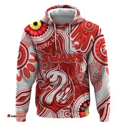 personalised naidoc week 2024 sydney swans hoodie australian aboriginal hand painting