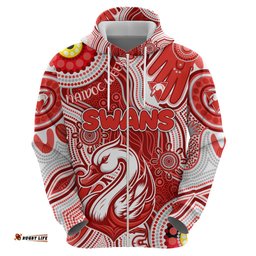 personalised naidoc week 2024 sydney swans hoodie australian aboriginal hand painting