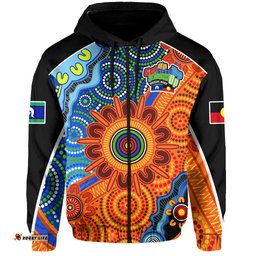 custom text and number naidoc week hoodie aboriginal and torres strait islanders together
