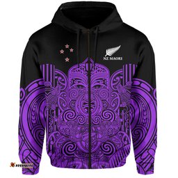 new zealand tiki rugby hoodie nz maori koru pattern ver04