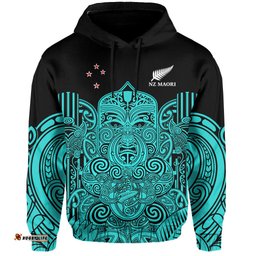 custom text and number new zealand tiki rugby hoodie nz maori koru pattern ver02