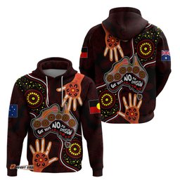 australia indigenous hoodie we vote no to division aboriginal map 02
