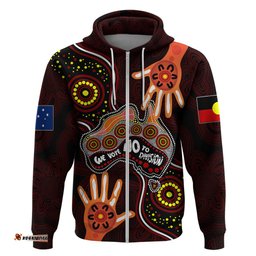 australia indigenous hoodie we vote no to division aboriginal map 02