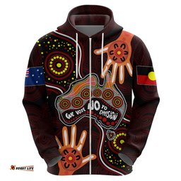 australia indigenous hoodie we vote no to division aboriginal map 02