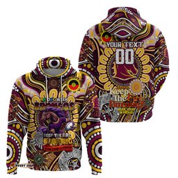 custom naidoc week 2024 broncos hoodie mascot rugby