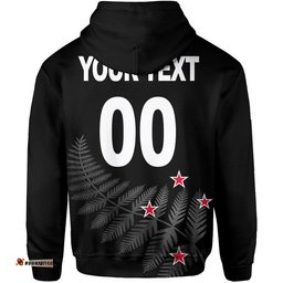 custom personalised and number new zealand kiwi ferns rugby hoodie women world cup