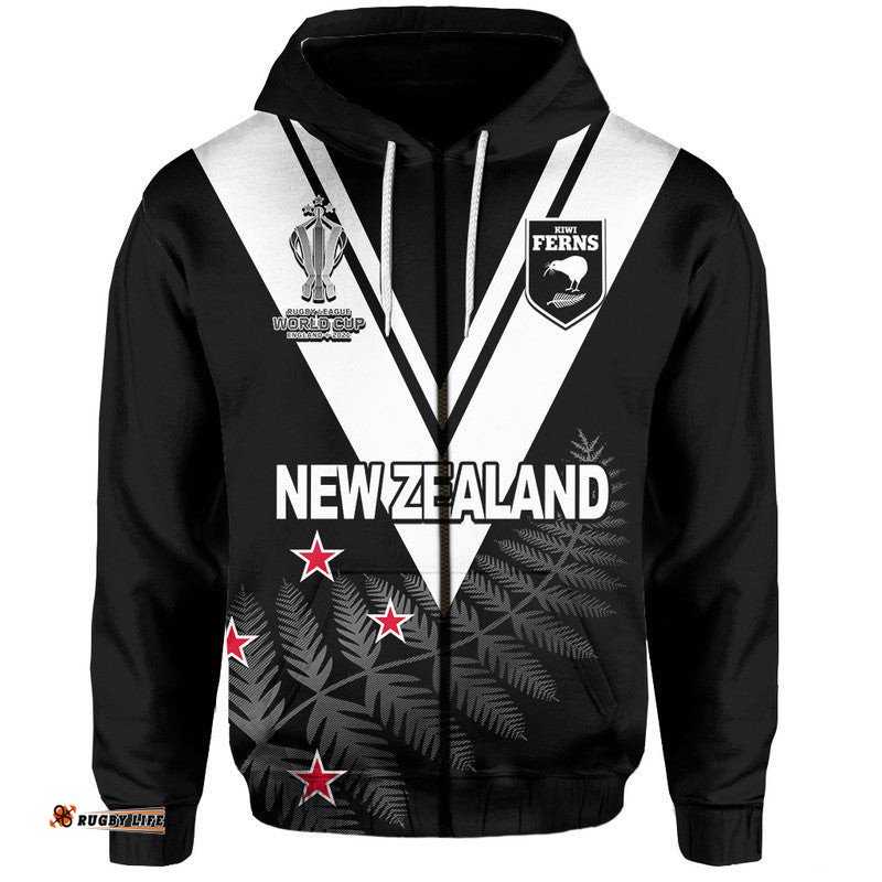custom personalised and number new zealand kiwi ferns rugby hoodie women world cup
