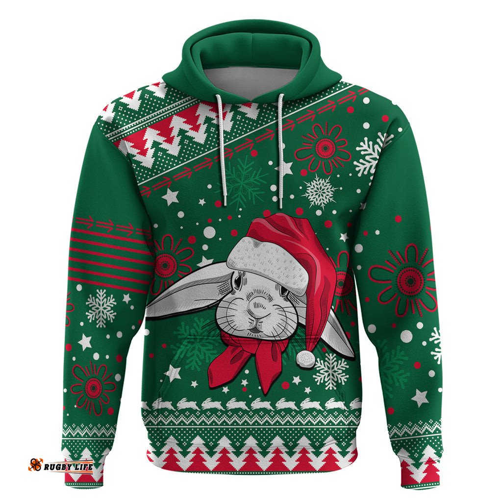 custom rabbitohs rugby hoodie glory glory the south christmas vibe unique