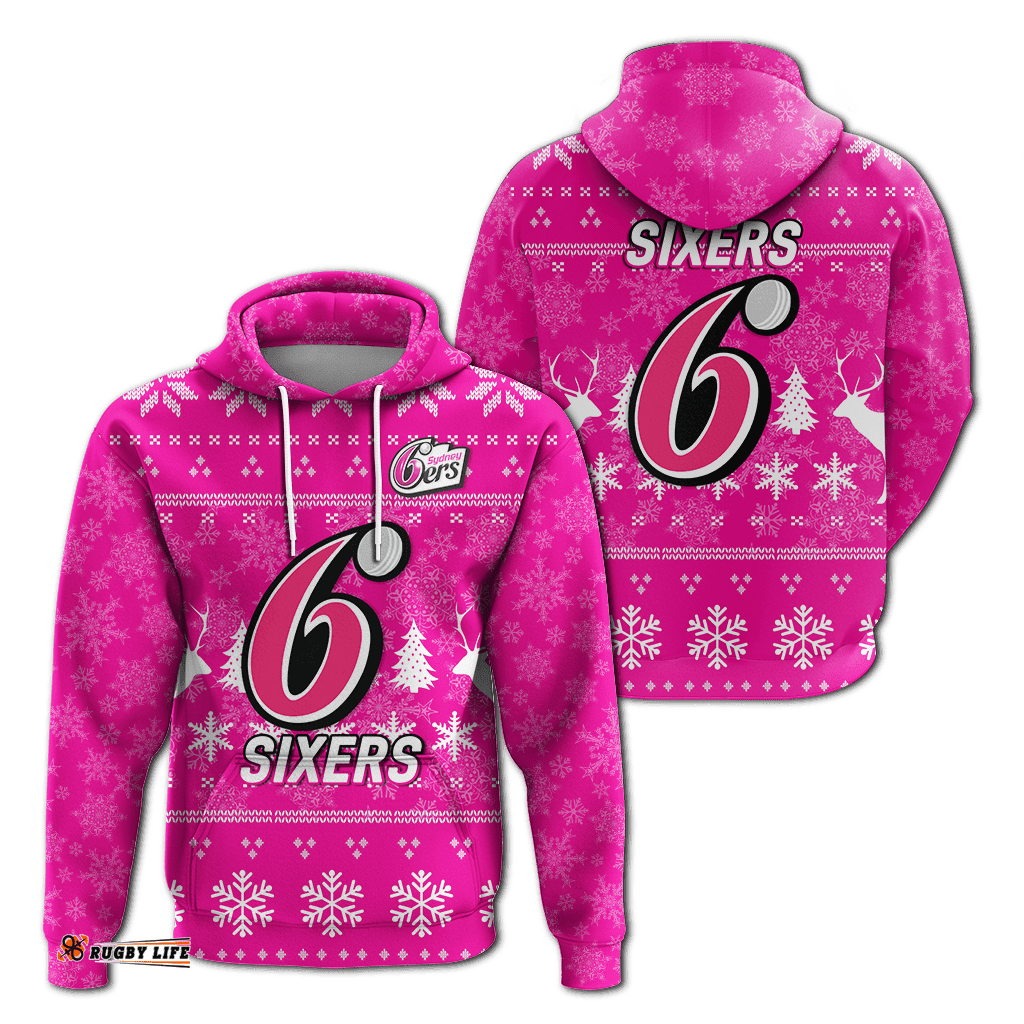sydney sixers cricket australian christmas ugly style hoodie