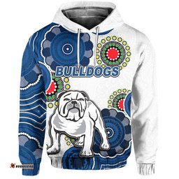 custom personalised bulldogs rugby aboriginal white
