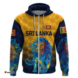 custom personalised sri lanka cricket hoodie the lions pride version yellow