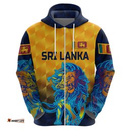 custom personalised sri lanka cricket hoodie the lions pride version yellow
