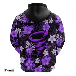 australian hurricanes cricket hoodie baeuty pacific hibiscus and polynesian pattern