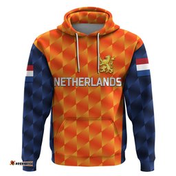 custom personalised netherlands cricket dutch lion hoodie unique orange