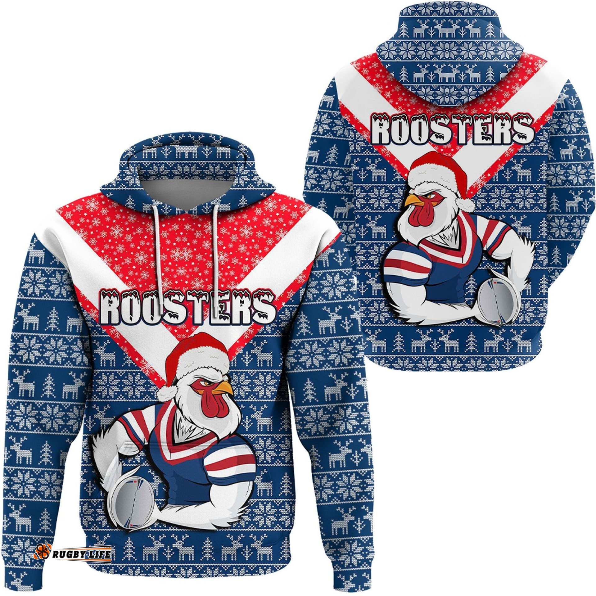 clothing sydney roosters christmas hoodie