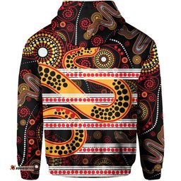 parramatta eels zip hoodie aboriginal tribal style black