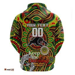 custom naidoc week 2024 panthers hoodie mascot rugby