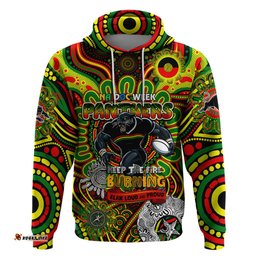custom naidoc week 2024 panthers hoodie mascot rugby