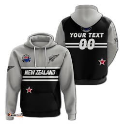custom personalised new zealand cricket black caps hoodie