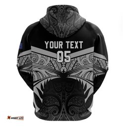 custom new zealand cricket hoodie go champions world cup 2024 with maori pattern