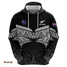 custom new zealand cricket hoodie go champions world cup 2024 with maori pattern
