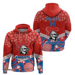 custom knights rugby christmas hoodie merry xmas mix aboriginal art