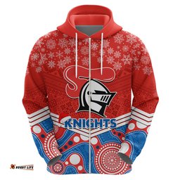custom knights rugby christmas hoodie merry xmas mix aboriginal art