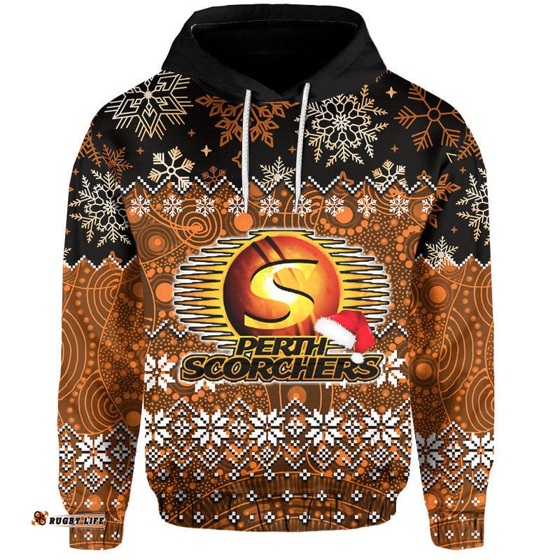 perth scorchers christmas hoodie cricket