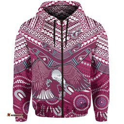 sea eagles rugby hoodie aboriginal and polynesia manly warringah