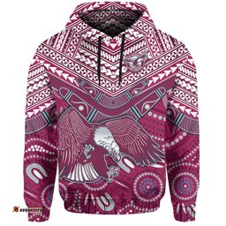 sea eagles rugby hoodie aboriginal and polynesia manly warringah