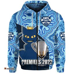 cats football premiers zip up and pullover hoodie geelong indigenous style