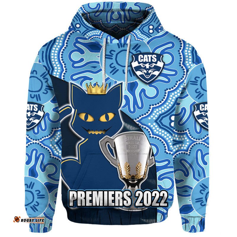cats football premiers zip up and pullover hoodie geelong indigenous style