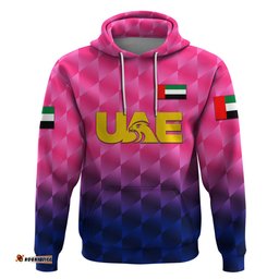 custom personalised united arab emirates uae cricket hoodie falcon unique pink
