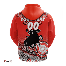 custom personalised dragons rugby aboriginal art hoodie