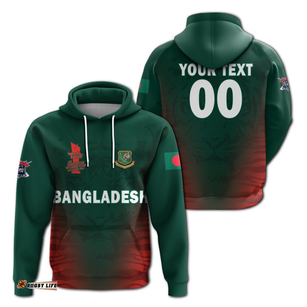 custom personalised bangladesh cricket the tigers t20 world cup mens hoodie