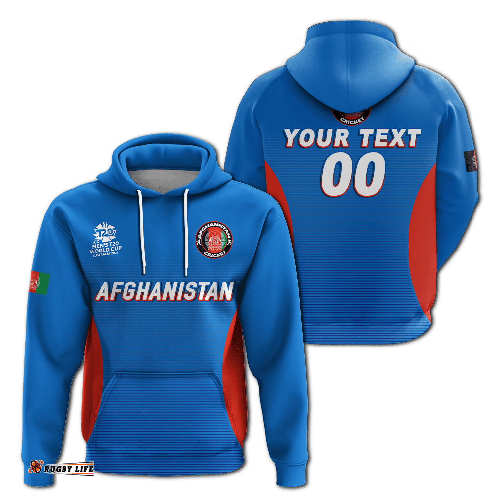 custom personalised afghanistan cricket mens t20 world cup pride hoodie