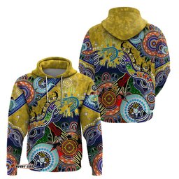 personalised eels naidoc week 2024 hoodie australia aboriginal dot painting