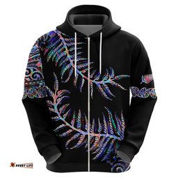 new zealand hoodie aotearoa silver fern mixed papua shell purple vibe