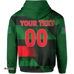 custom personalised and number bangladesh cricket mens t20 world cup hoodie