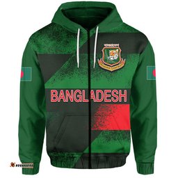 custom personalised and number bangladesh cricket mens t20 world cup hoodie