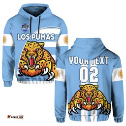 custom text and number argentina rugby hoodie los pumas we are the champions 07