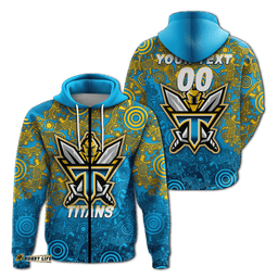 custom personalised titans rugby aboriginal art hoodie