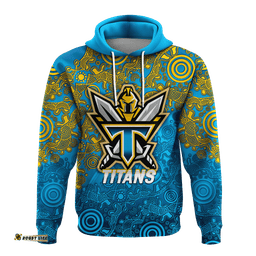 custom personalised titans rugby aboriginal art hoodie